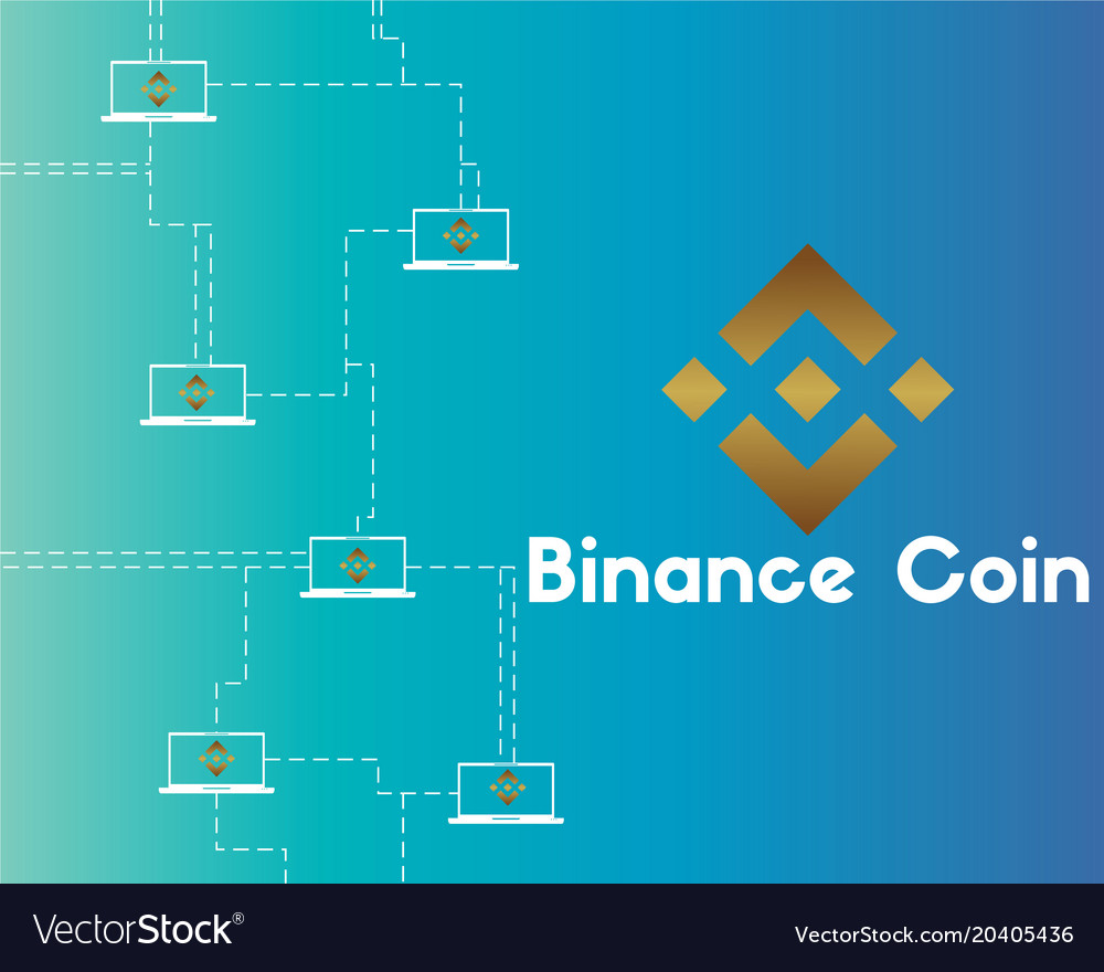 Binance coin blockchain style background