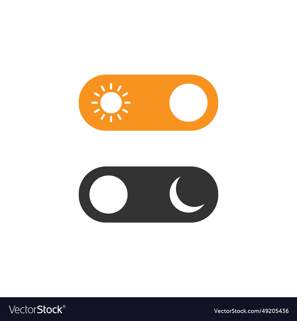 Day night switch icon or sun to moon icons