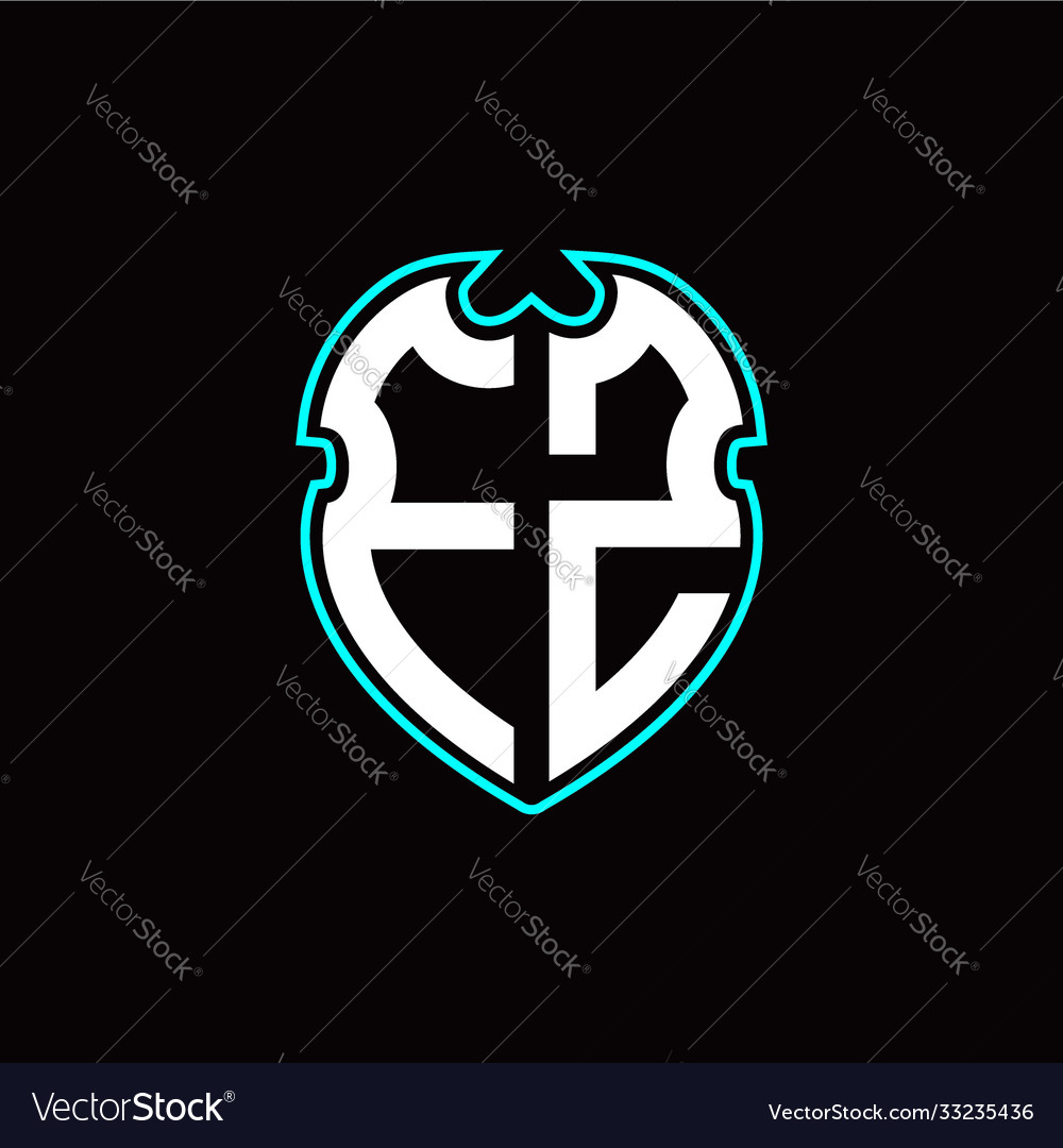 F z initial logo design with a shield shape vector image F z initial logo design with a shield shape