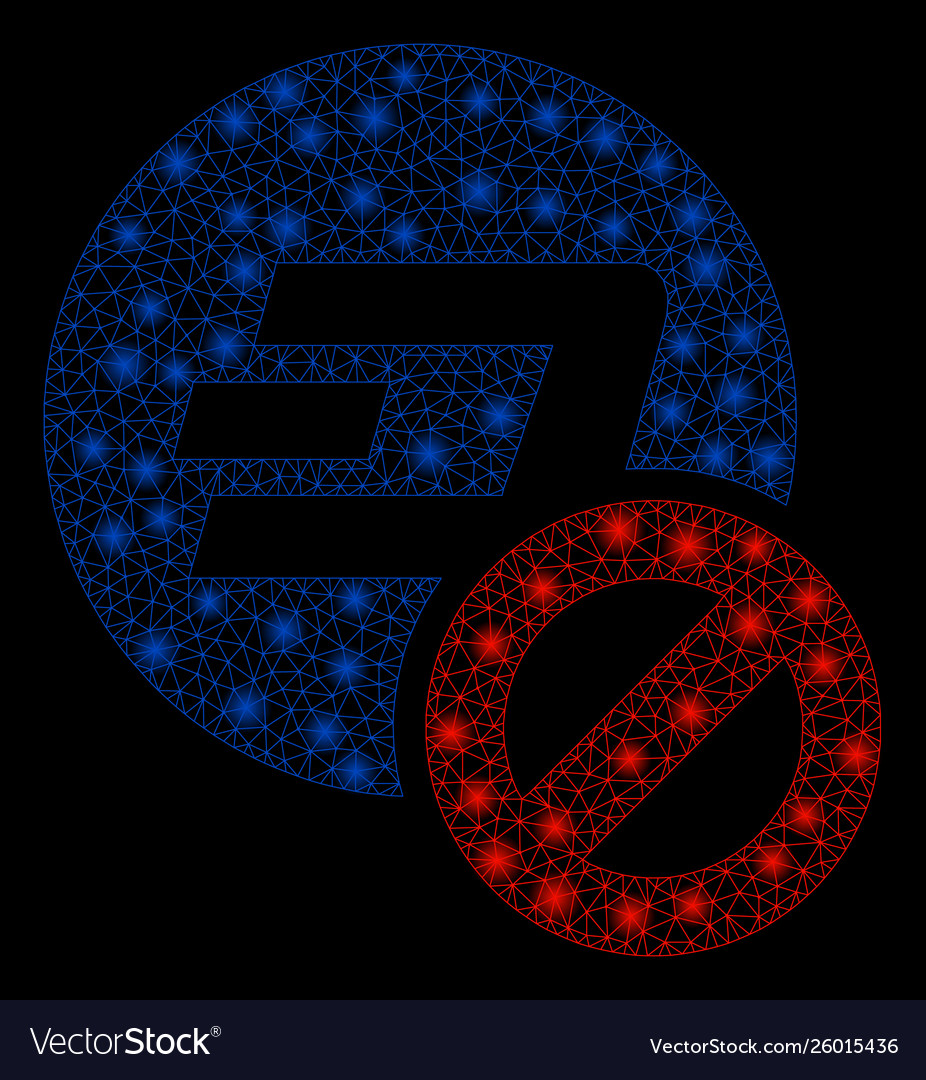 Flare mesh network forbidden dashcoin with vector image Flare mesh network forbidden dashcoin with