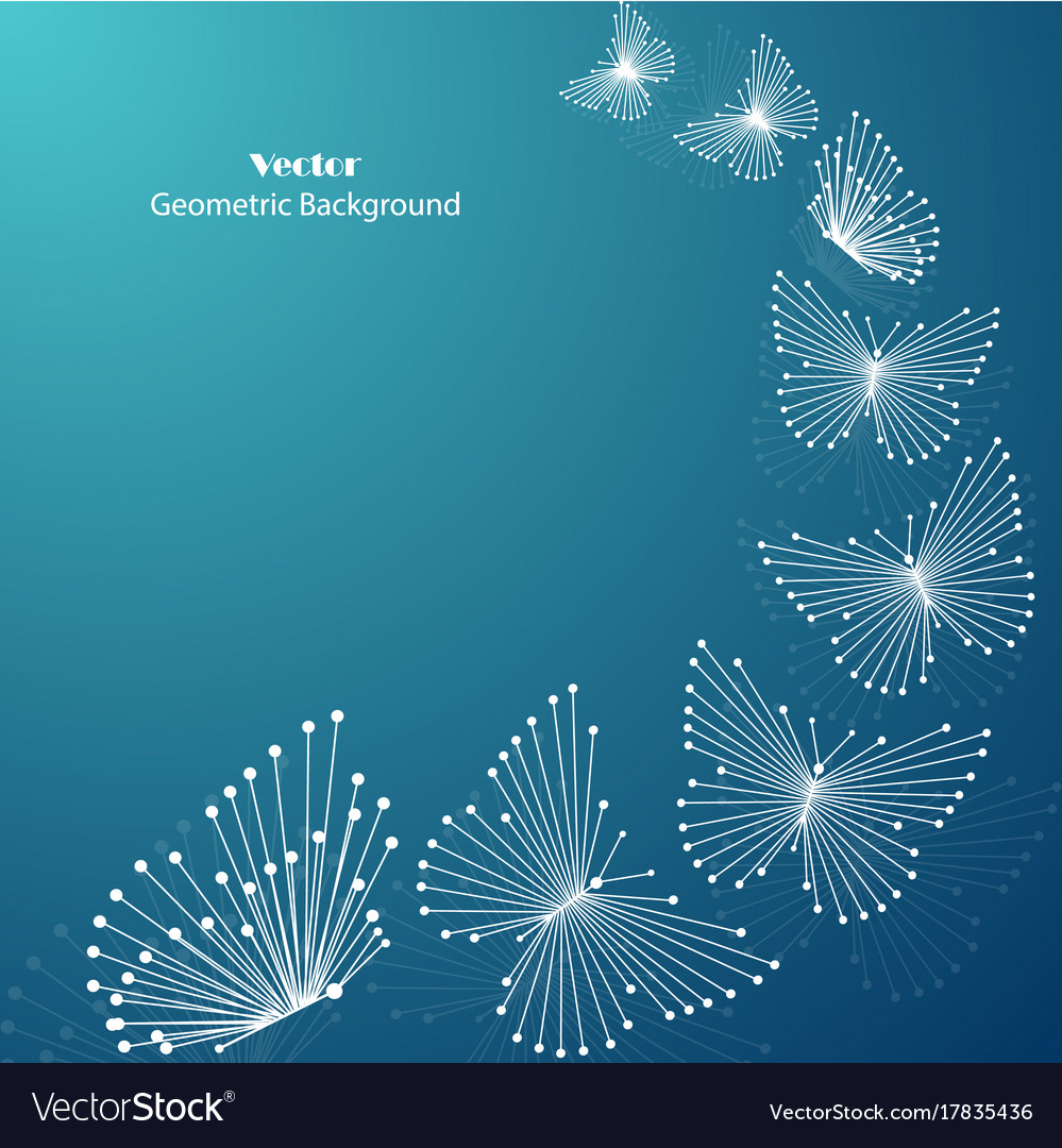 Geometric pattern with connected lines and dots
