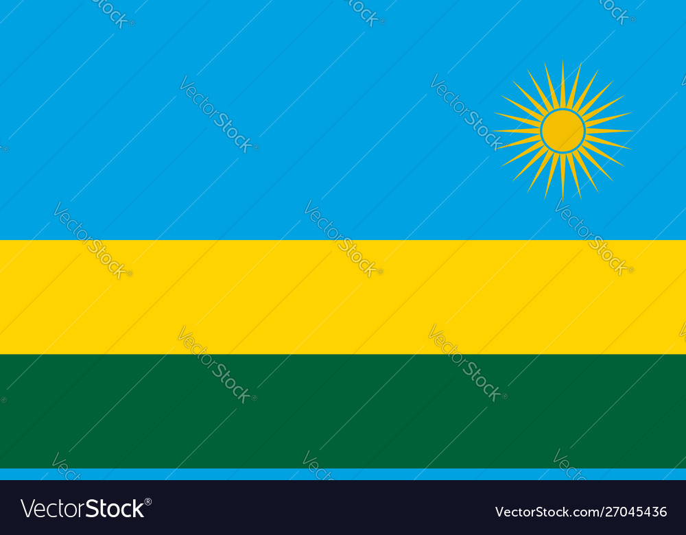 Rwanda national flag kigali Royalty Free Vector Image