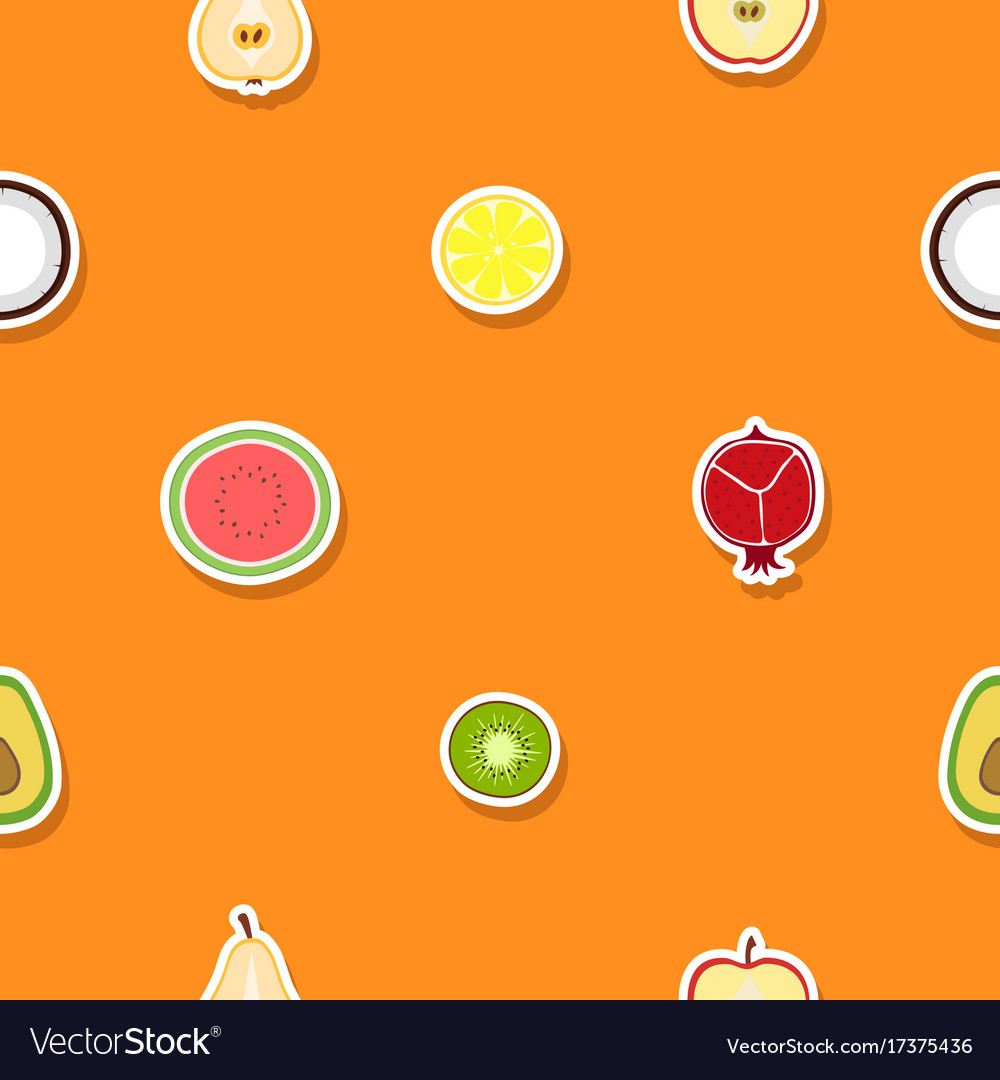 Seamless pattern with fruit icons