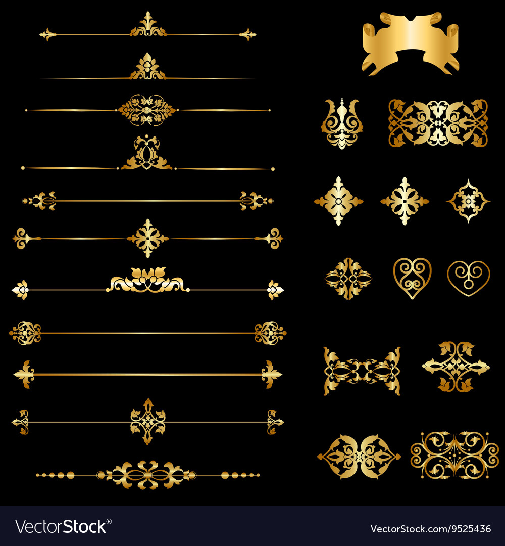 Set of decorative elements Royalty Free Vector Image
