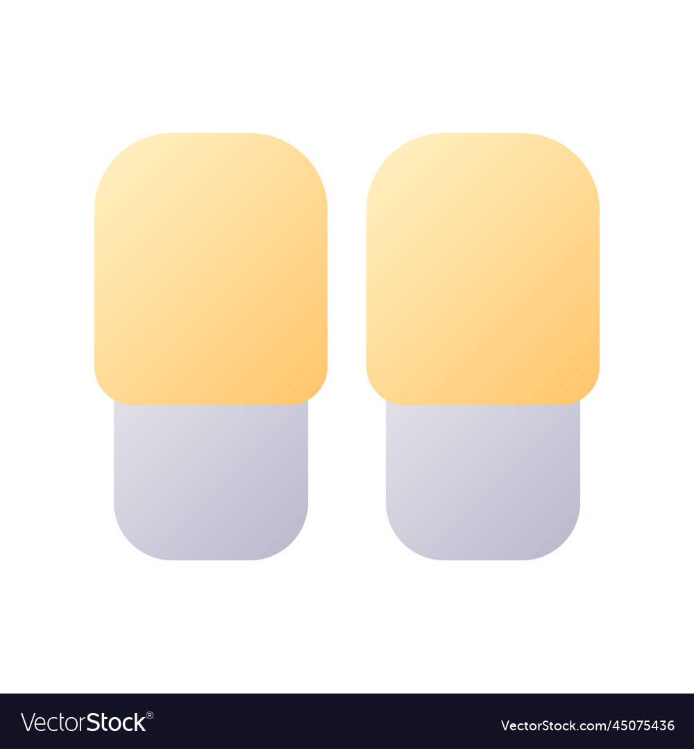 Slippers pixel perfect flat gradient two-color ui vector image Slippers pixel perfect flat gradient two-color ui