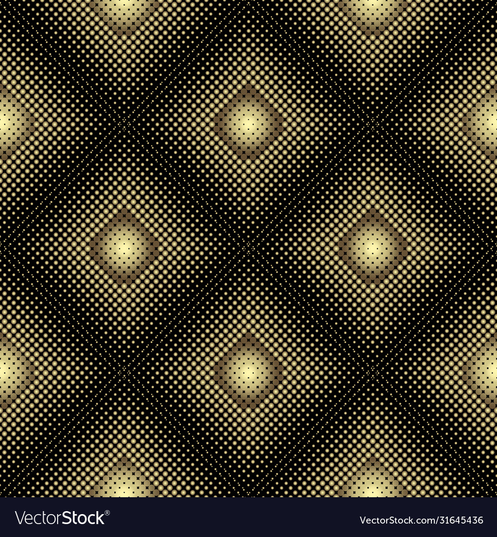 Textured gold 3d halftone seamless pattern Vector Image