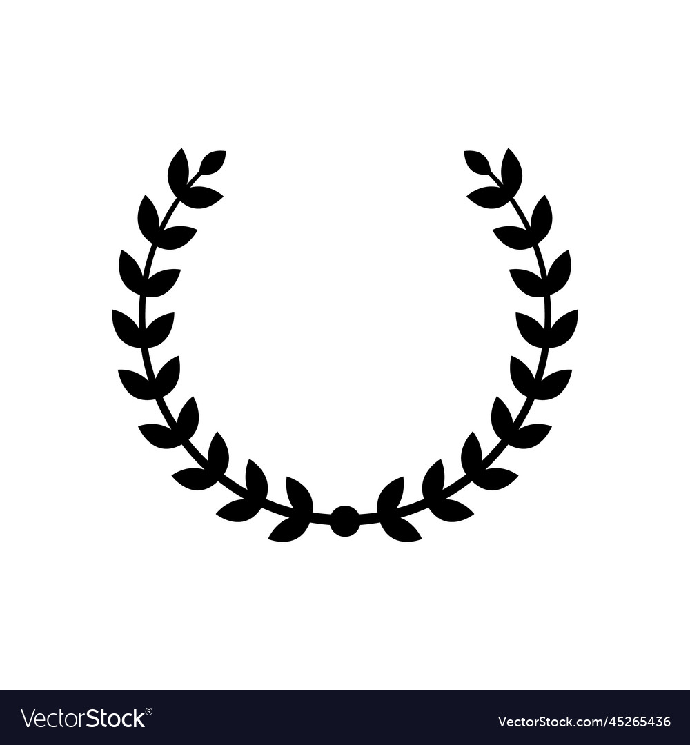 Vintage laurel wreath glyph icon Royalty Free Vector Image