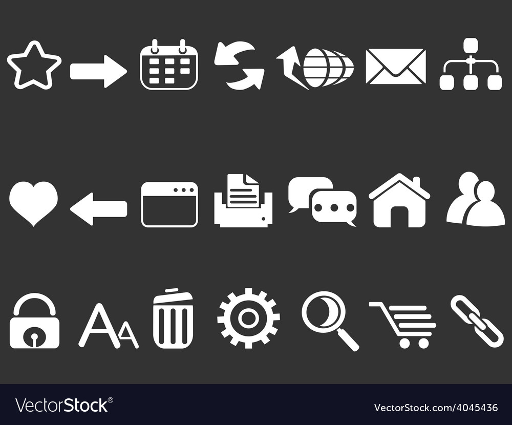 White web internet icons set