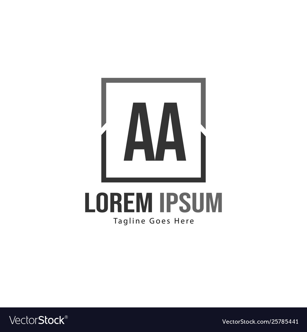 Aa letter logo design creative modern letters