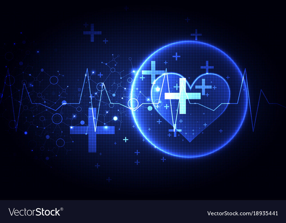 Abstract medical background cardiogram theme Vector Image