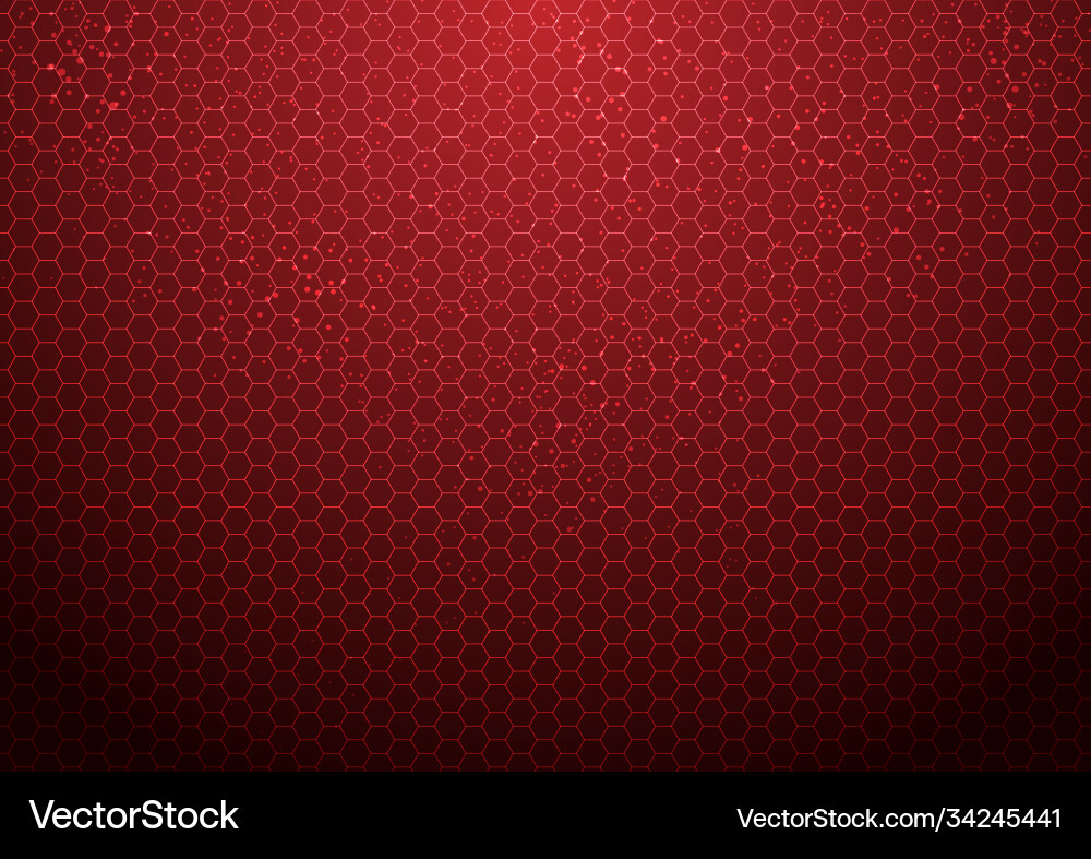 Abstract red hexagon pattern background Royalty Free Vector