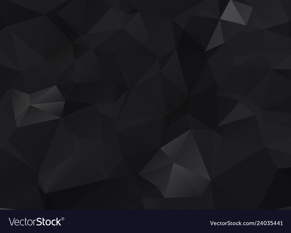 Black polygonal mosaic background geometric