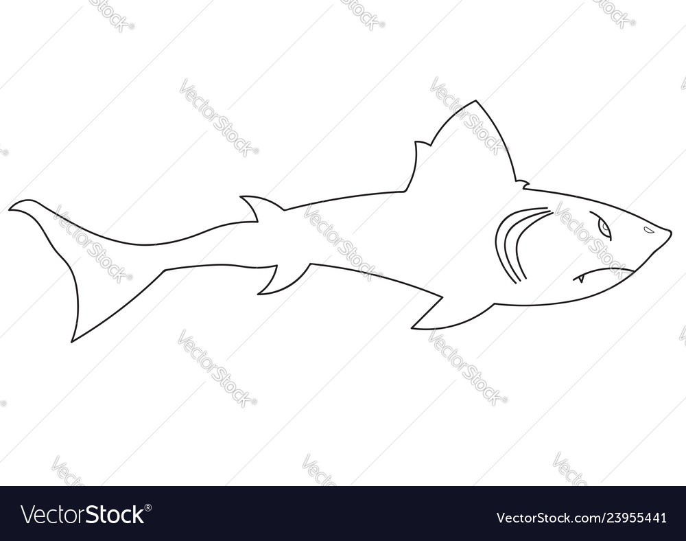 Cartoon shark Royalty Free Vector Image - VectorStock