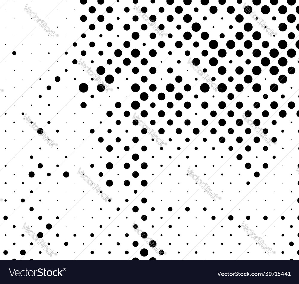 Halftone random circles dots pattern vector image Halftone random circles dots pattern