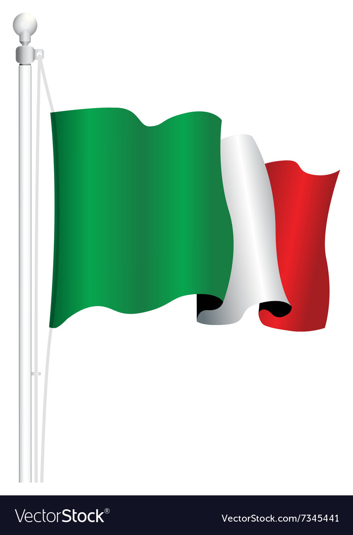 Italy flag Royalty Free Vector Image - VectorStock