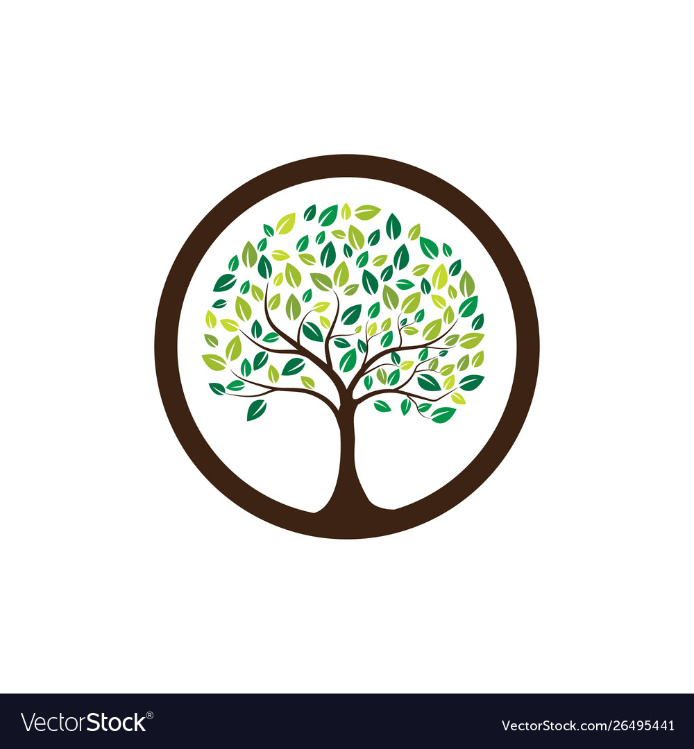 Logos green tree leaf ecology Royalty Free Vector Image