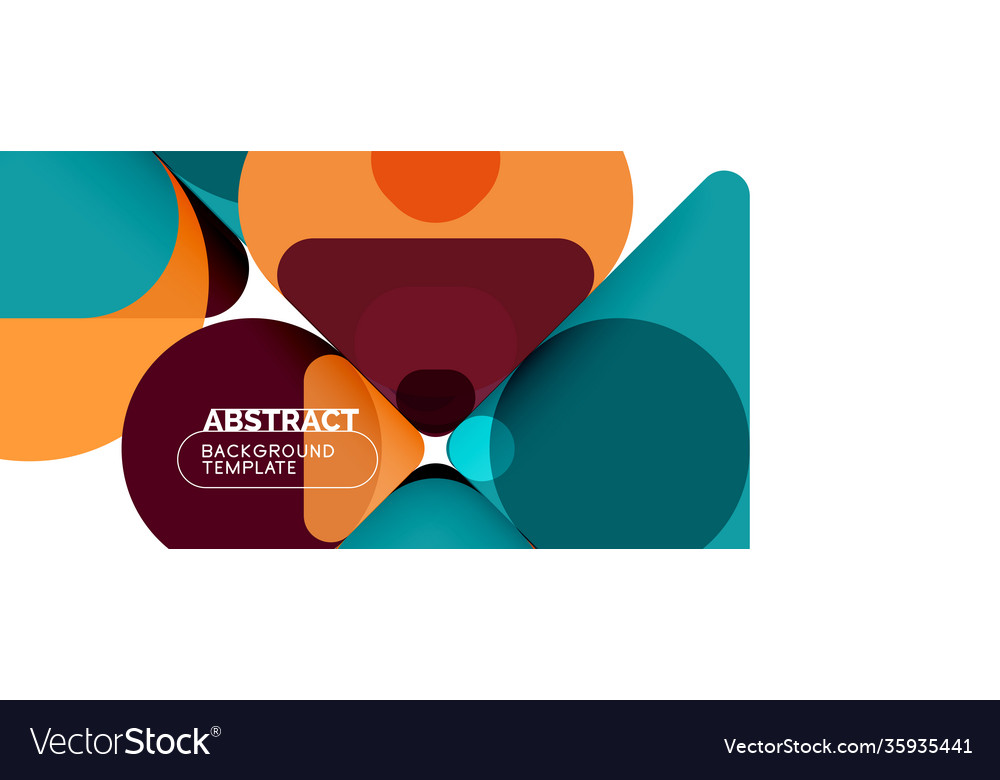 Modern geometric round shapes and dynamic lines vector image Modern geometric round shapes and dynamic lines