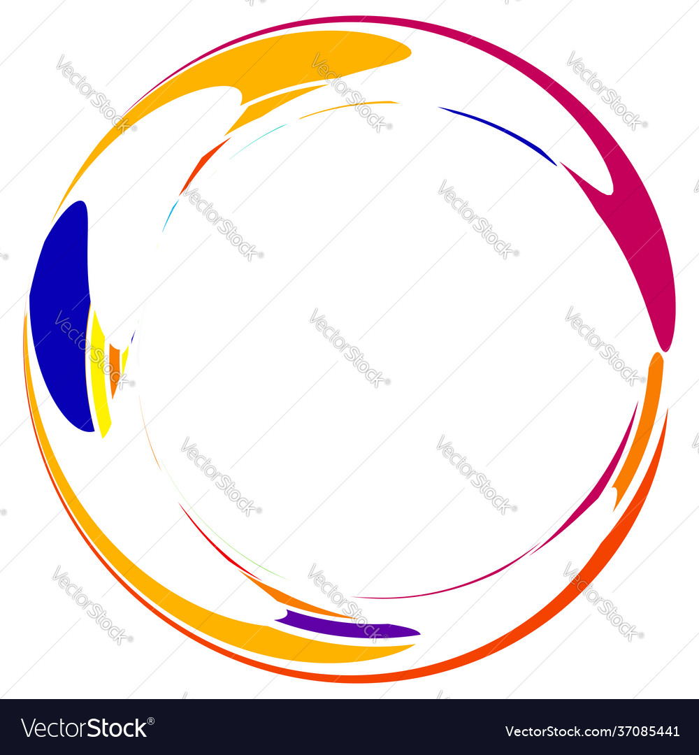 Radial abstract geometric circle design element vector image Radial abstract geometric circle design element