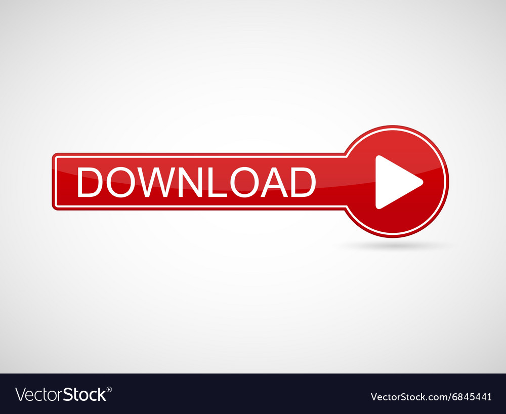 Red 3d button for website isolated on white