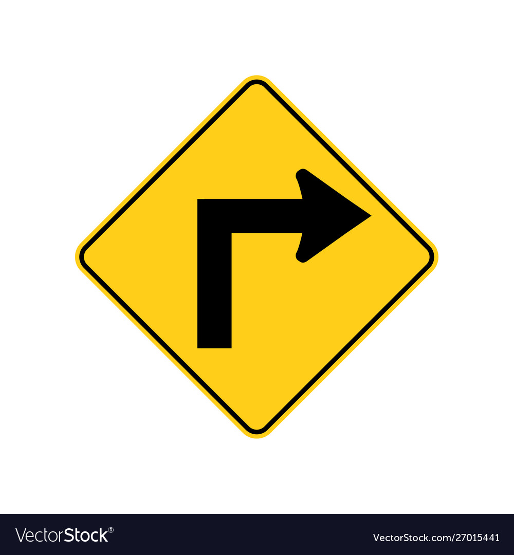 Usa traffic road signssharp bend or turn