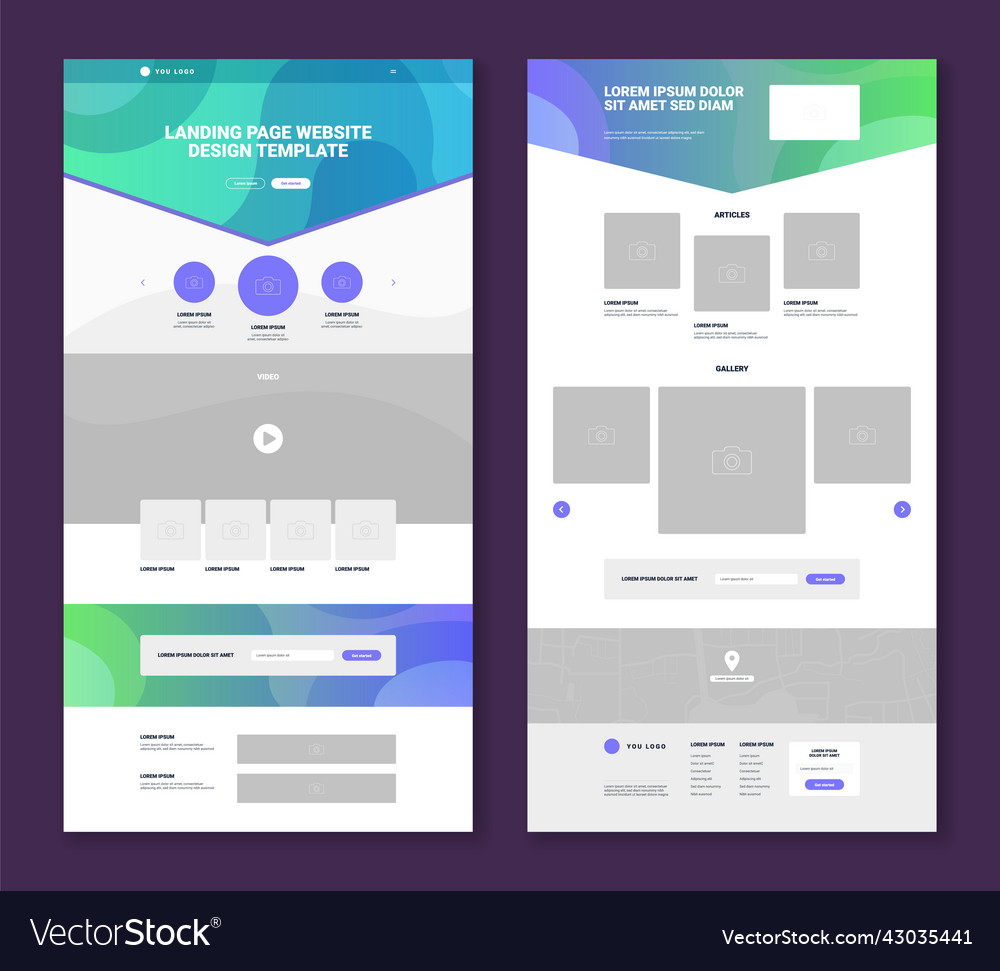 website main page design template
