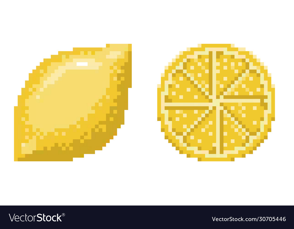 Art Lemon Icon 32x32 Pixels Royalty Free Vector Image