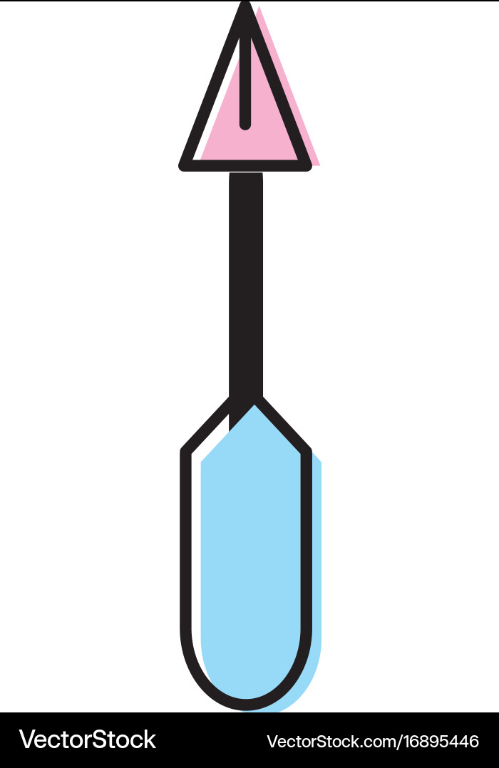 Graphic arrow element with pointer style Vector Image