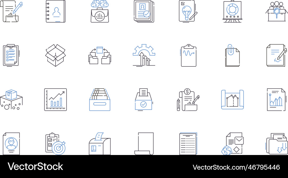 Icons Sammlung der Informationsverarbeitung Vektorbild
