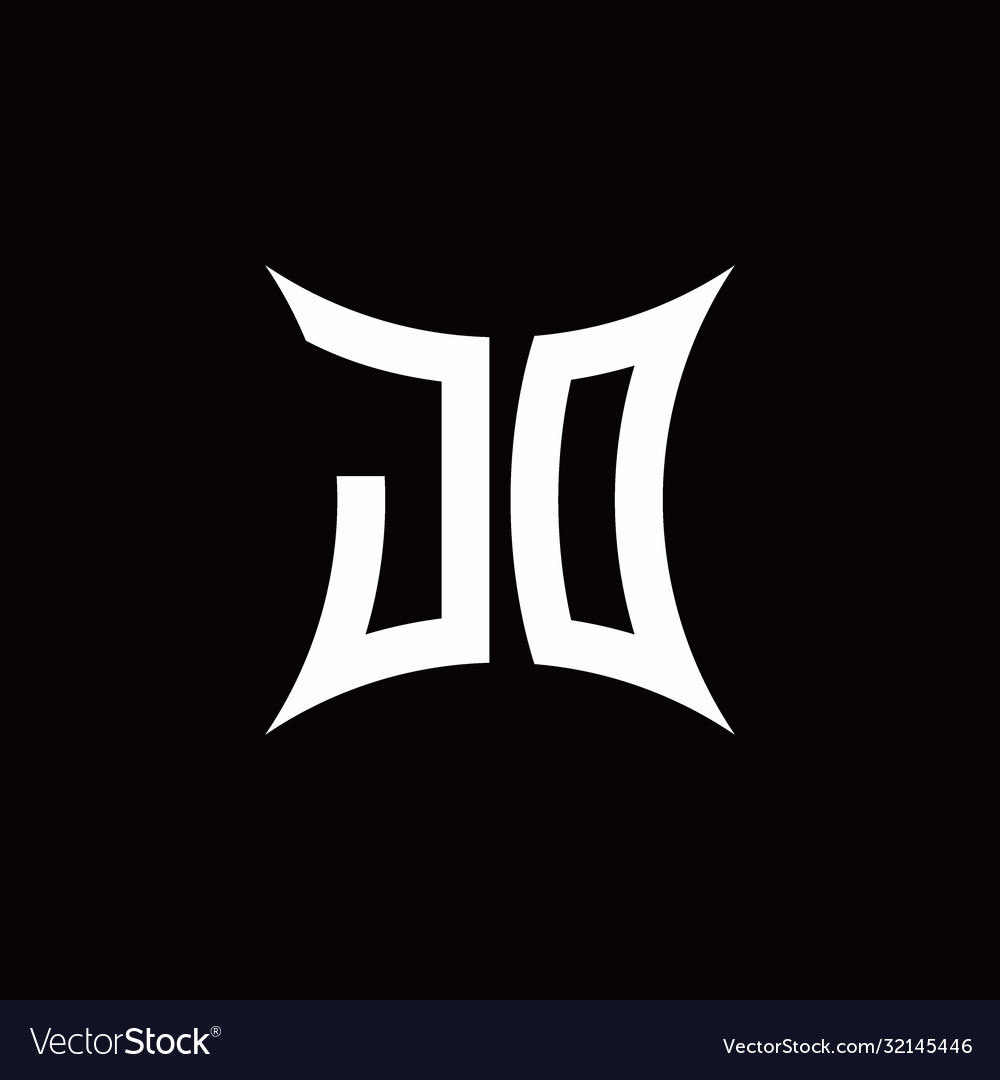 Jd monogram logo with sharped shape design