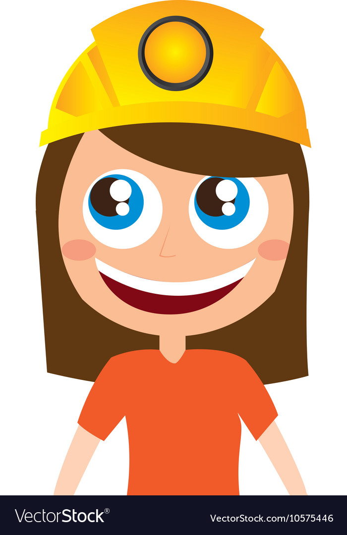 Miner comic character worker