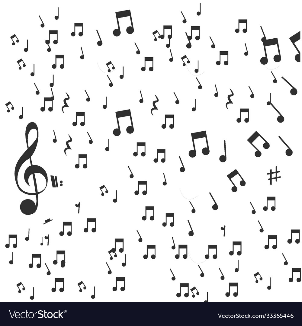 Music notes musical white background