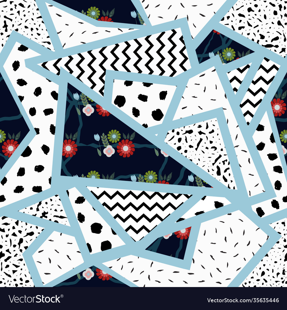 Seamless pattern abstract triangles vector image Seamless pattern abstract triangles