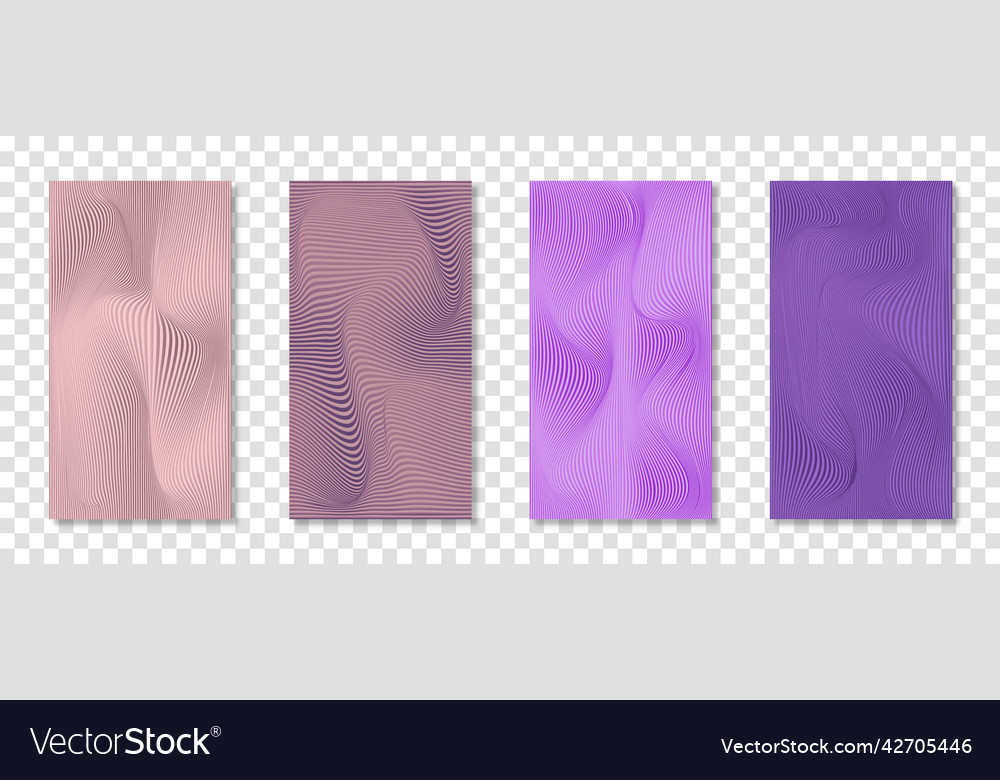 Set of abstract wave lines pattern background vector image Set of abstract wave lines pattern background