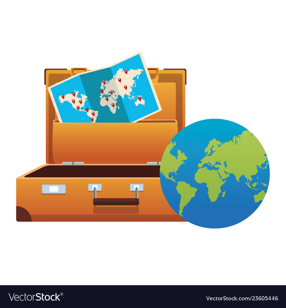 Travel suitcase icon Royalty Free Vector Image