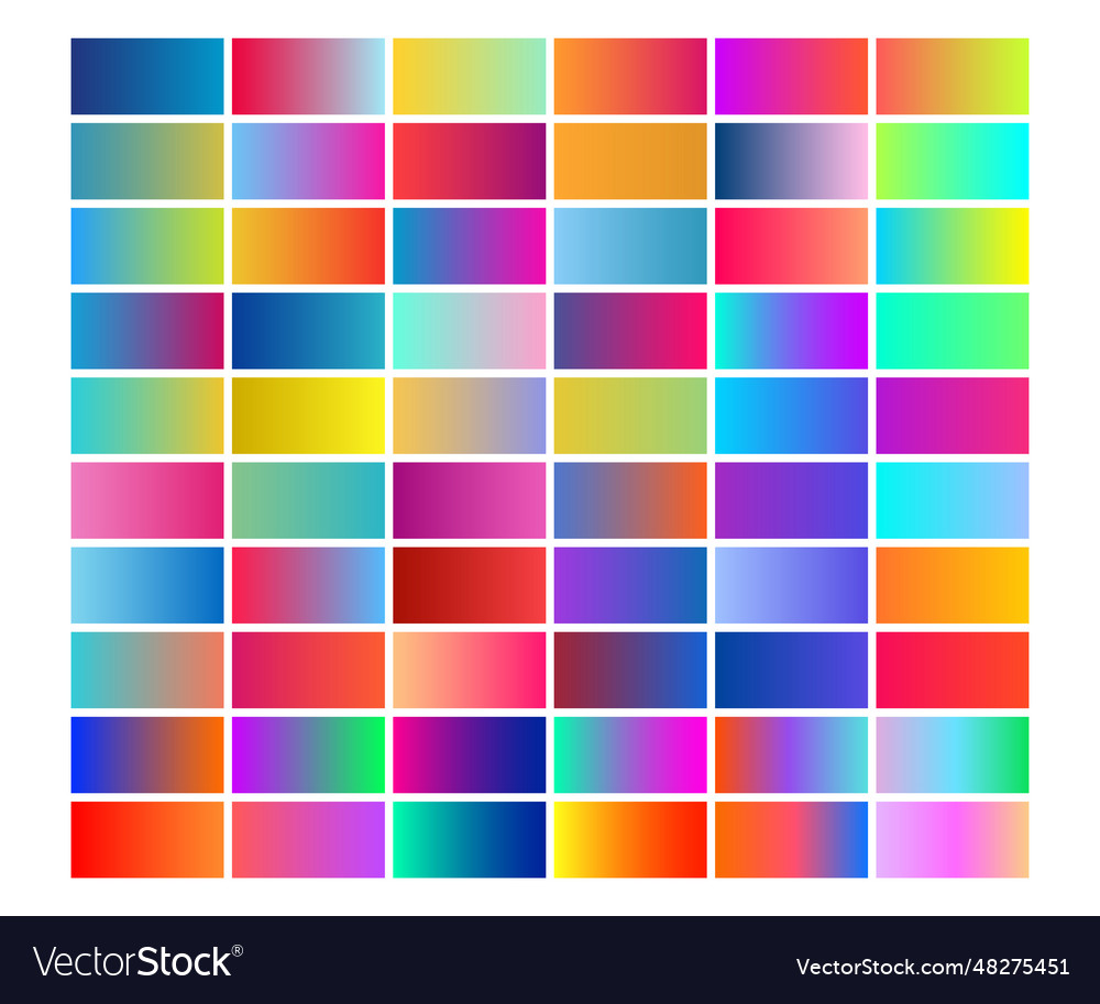 Collection of colorful smooth gradient background vector image Collection of colorful smooth gradient background
