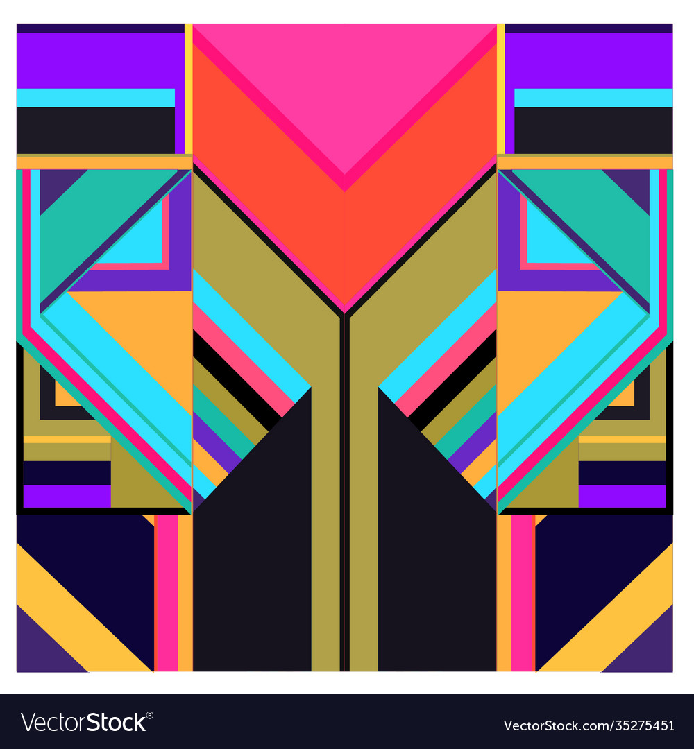 Colorful geometric and curve background pattern
