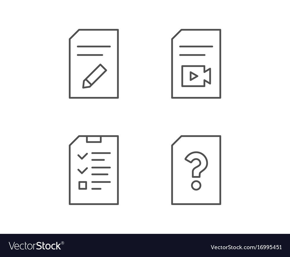 Document checklist and edit file line icons