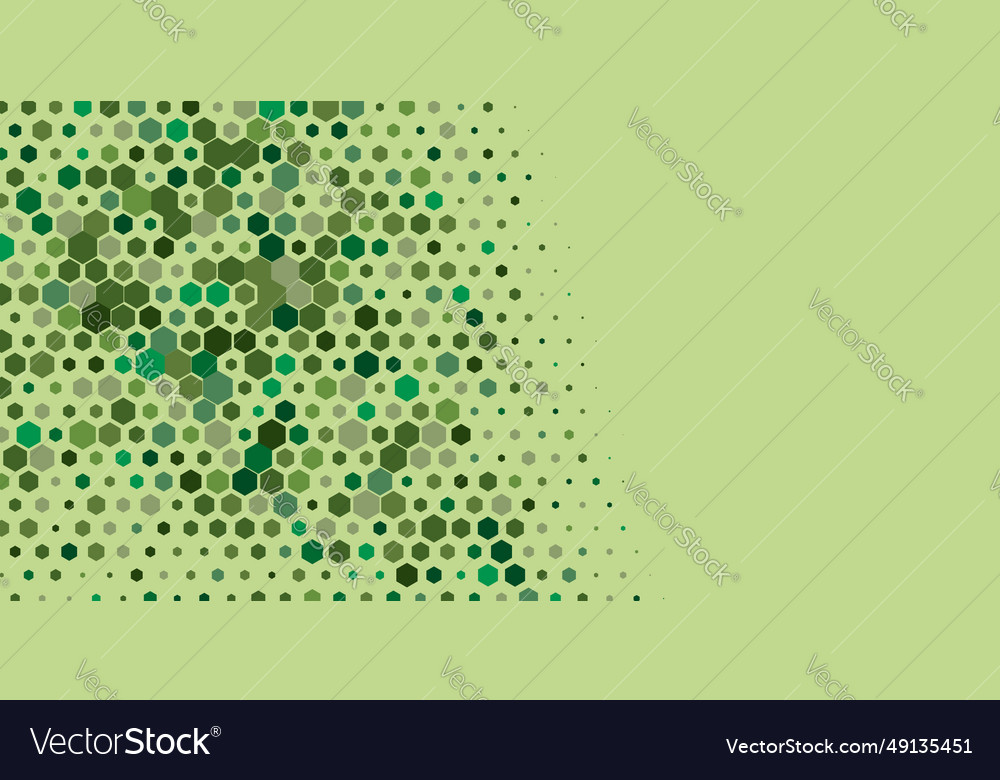 Geometric multi size hexagon with color