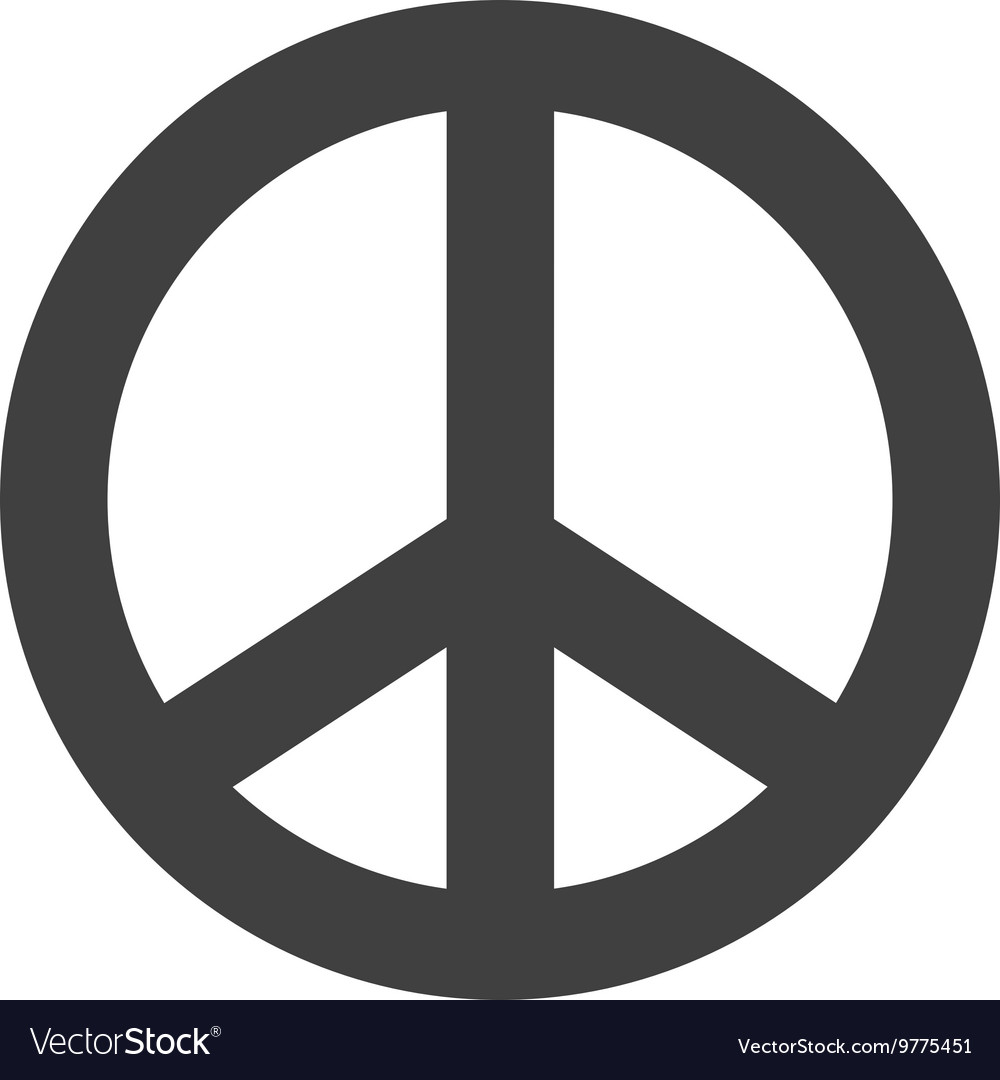 Hippie circle icon love and peace design