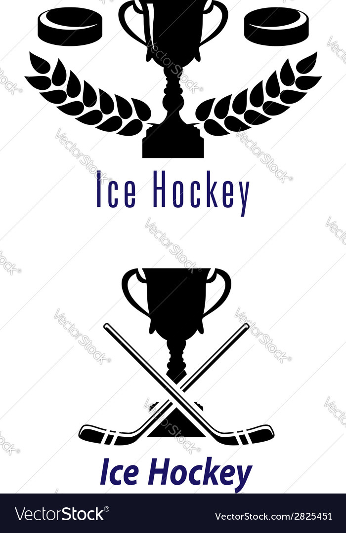 Ice hockey symbols Royalty Free Vector Image - VectorStock