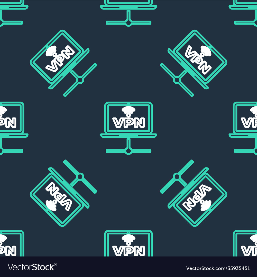 Line vpn computer network icon isolated seamless vector image Line vpn computer network icon isolated seamless