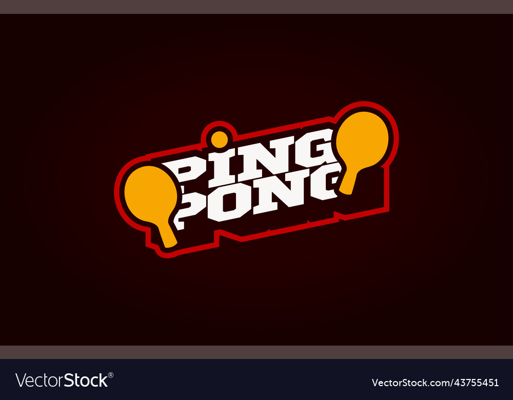 Ping pong mascot modern professional sport