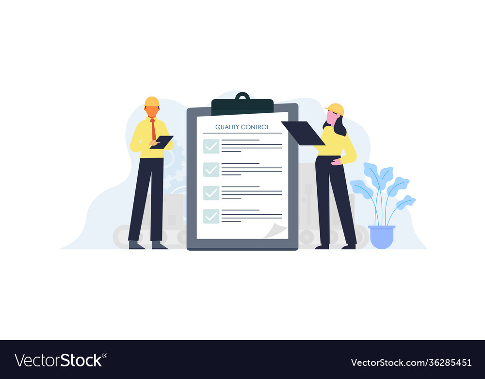Qa engineers concept quality control