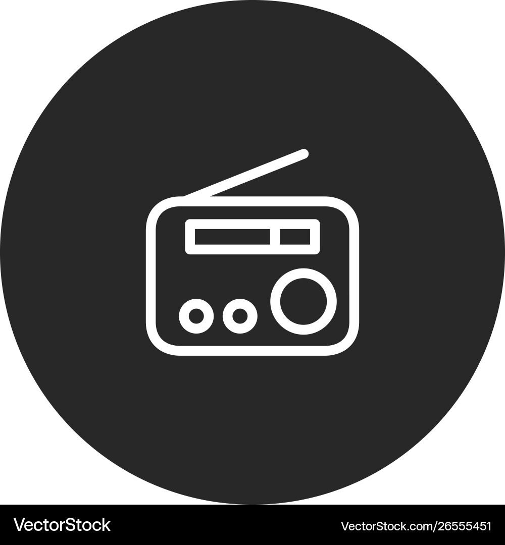 Radio icon Royalty Free Vector Image - VectorStock