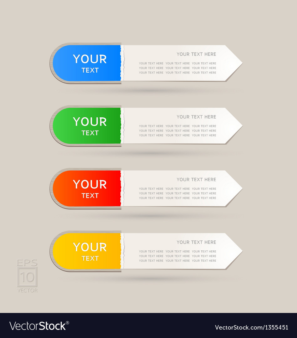 Sticker label color set Royalty Free Vector Image