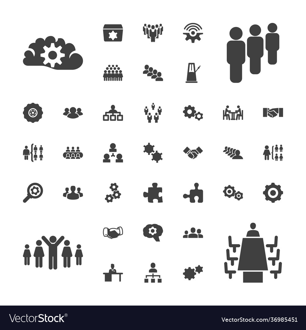 Teamwork icons Royalty Free Vector Image - VectorStock