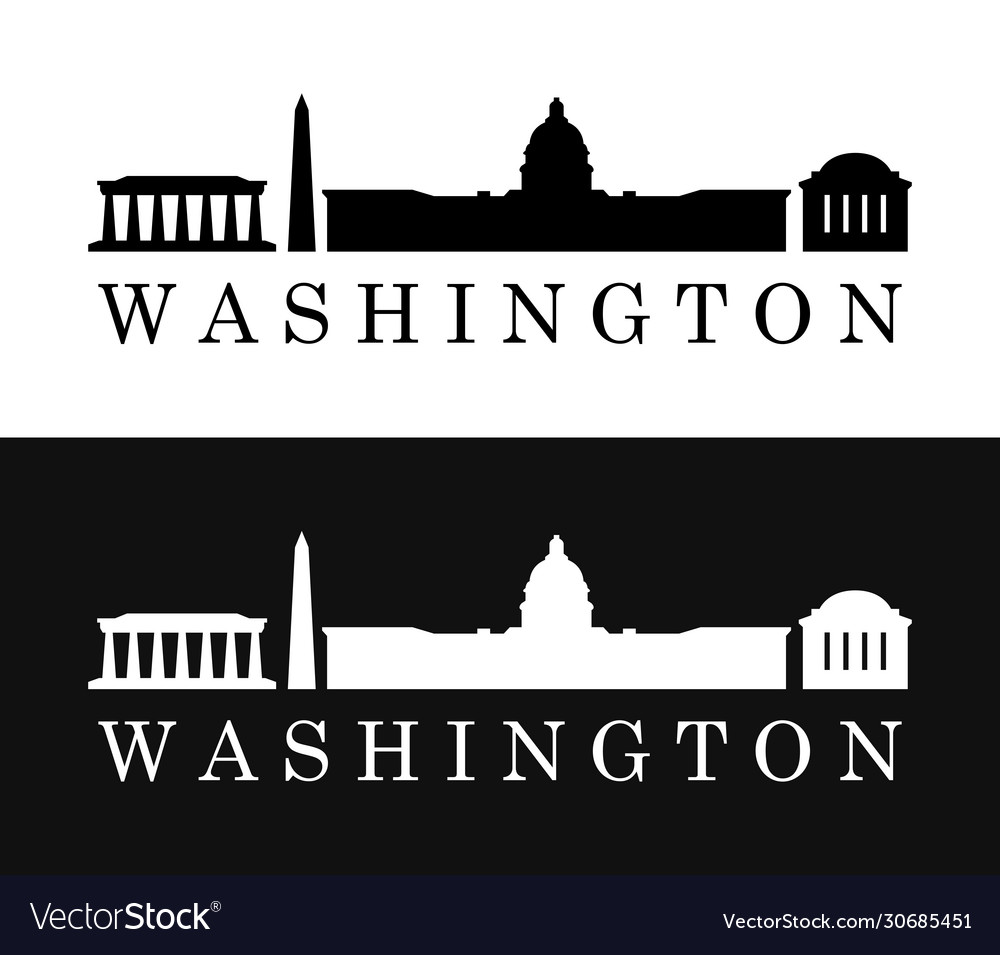 Washington icon in on white background