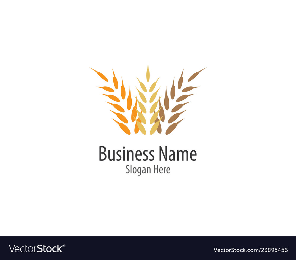 Agriculture wheat logo template Royalty Free Vector Image