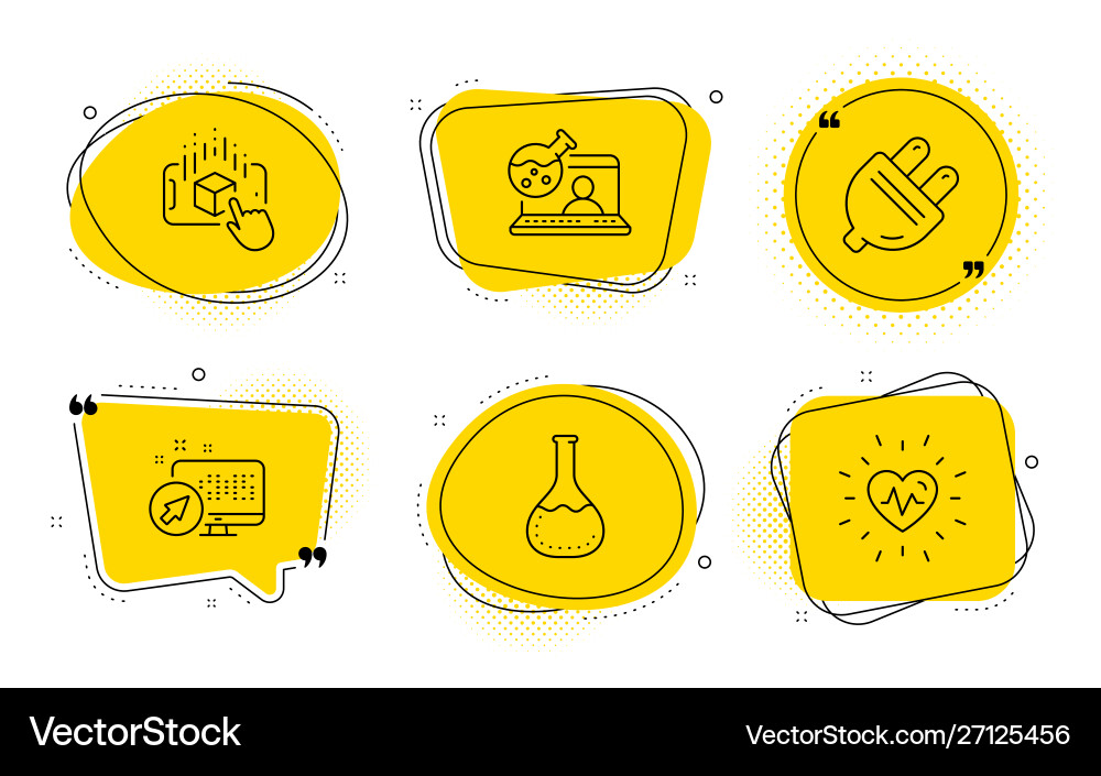 Chemistry lab electric plug and online Royalty Free Vector