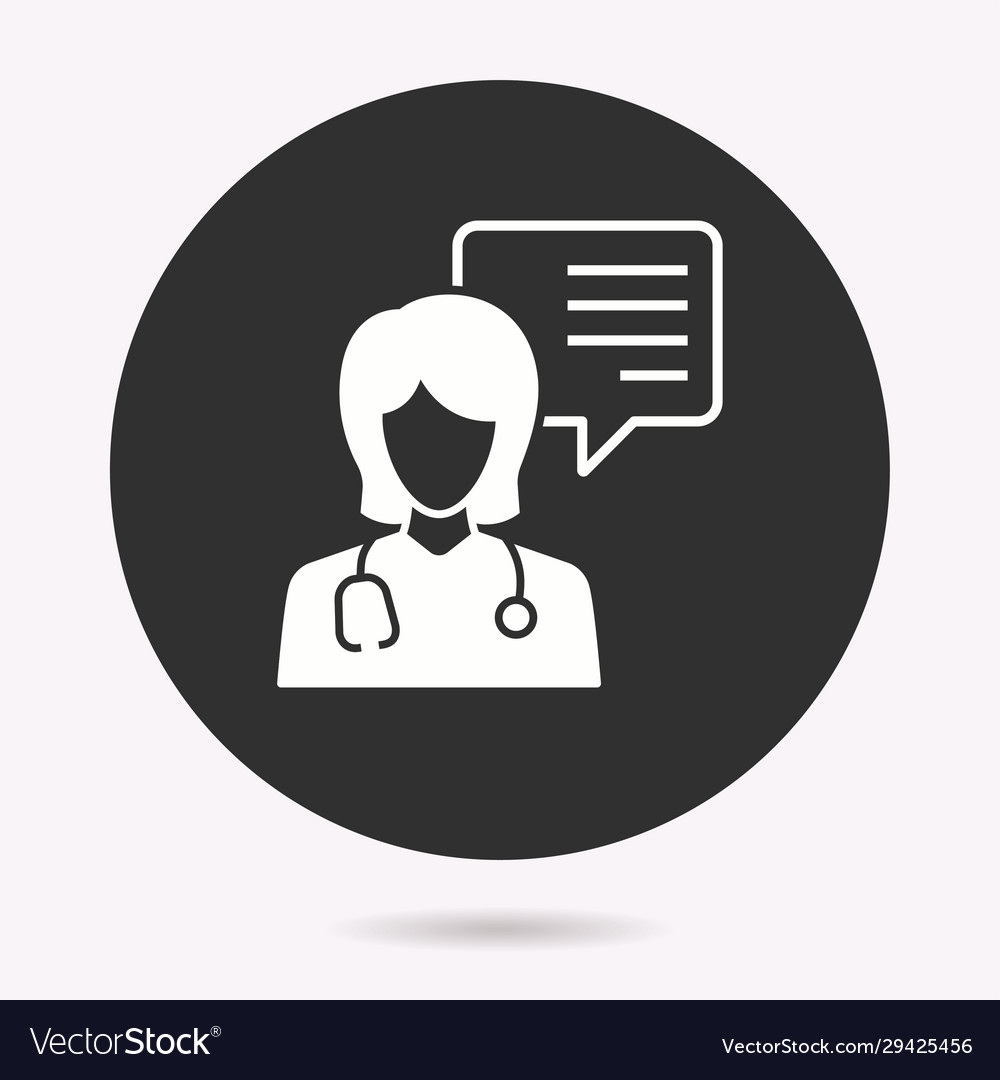 Doctor - icon isolated Royalty Free Vector Image